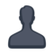 Bust in Silhouette emoji on Facebook